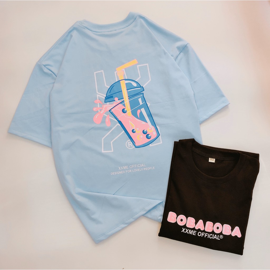 Áo Thun Tay Lỡ Phom Rộng, Unisex nam nữ 45-80kg, Trà Sữa BoBa | BigBuy360 - bigbuy360.vn