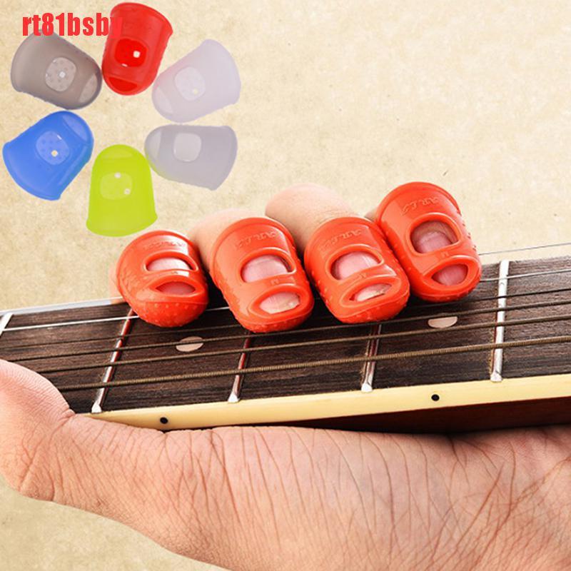 (Hàng Mới Về) Set 5 Miếng Bọc Ngón Tay Bằng Silicon Bảo Vệ Chống Đau Ngón Tay Khi Chơi Đàn Guitar Rt81Bsb