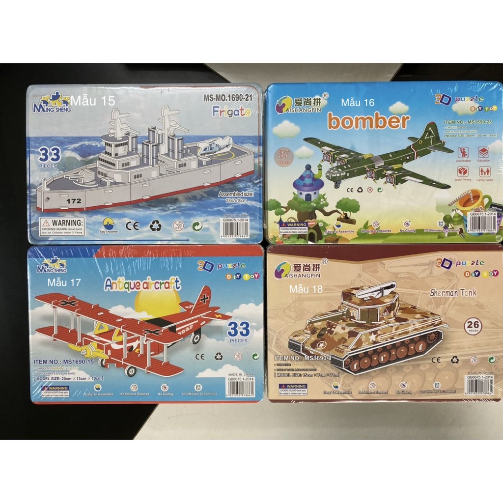Xếp hình - lắp ghép 3D thông minh cho bé - 3D puzzle