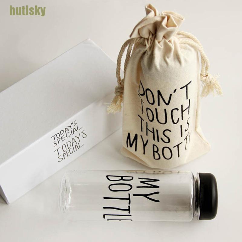 hutisky New Clear My Bottle Sport Fruit Juice Water Cup Portable 500ML Travel Bottle Bag CDH