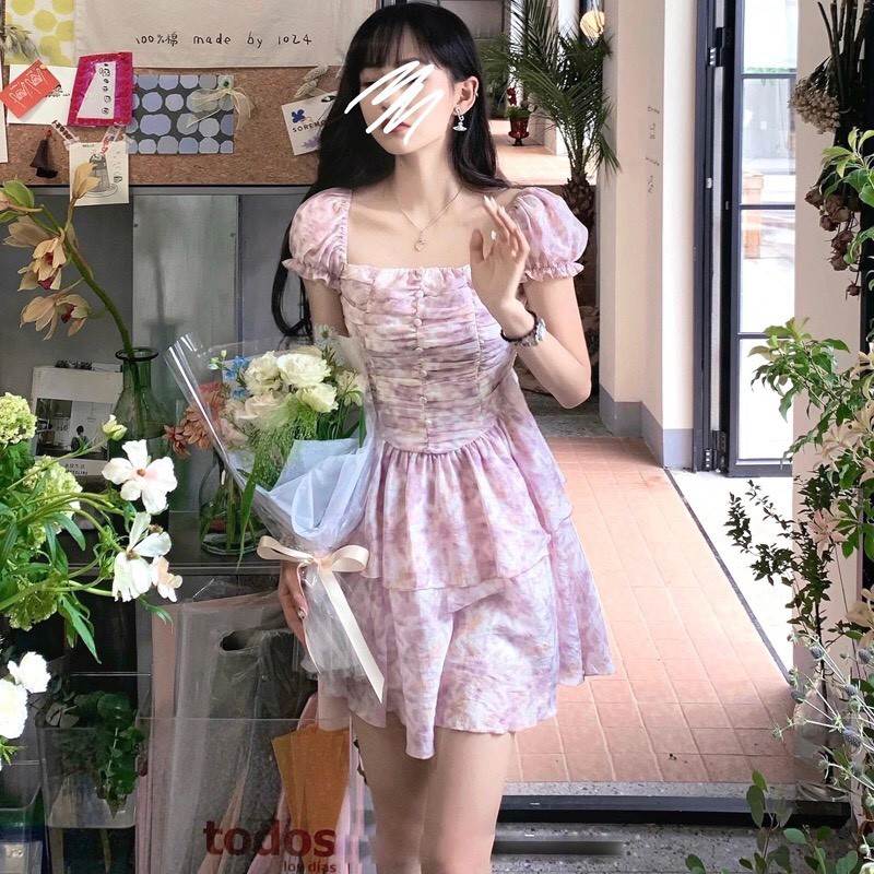 Váy tiểu thư bèo nhún nữ tính - VIDEO TỰ QUAY