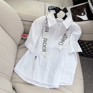 Áo sơ mi nữ kèm khăn dior