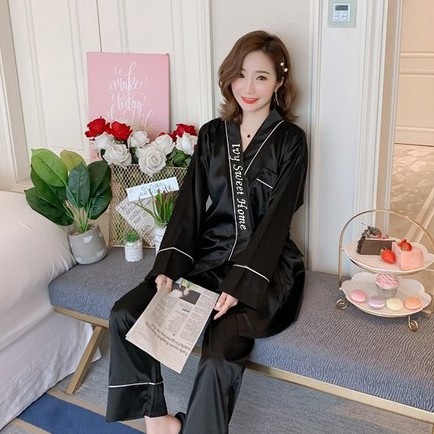 Kimono Nữ Lụa Dài - Bộ Ngủ Dài TayThu Đông  BIG SIZE XL Lụa Băng Mềm Mại - IVY079