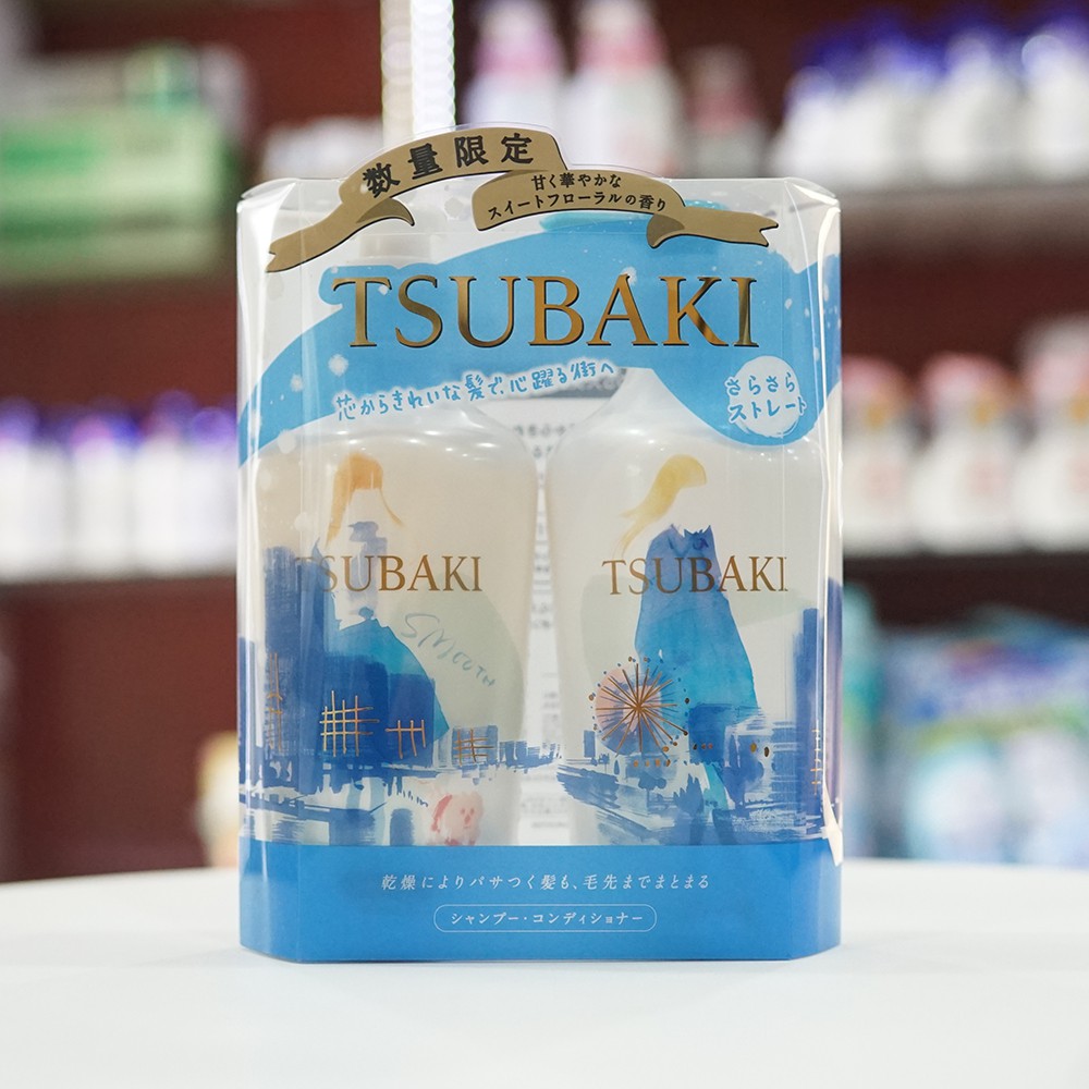 Bộ dầu gội & xả Tsubaki sét 2 màu trắng 450ml