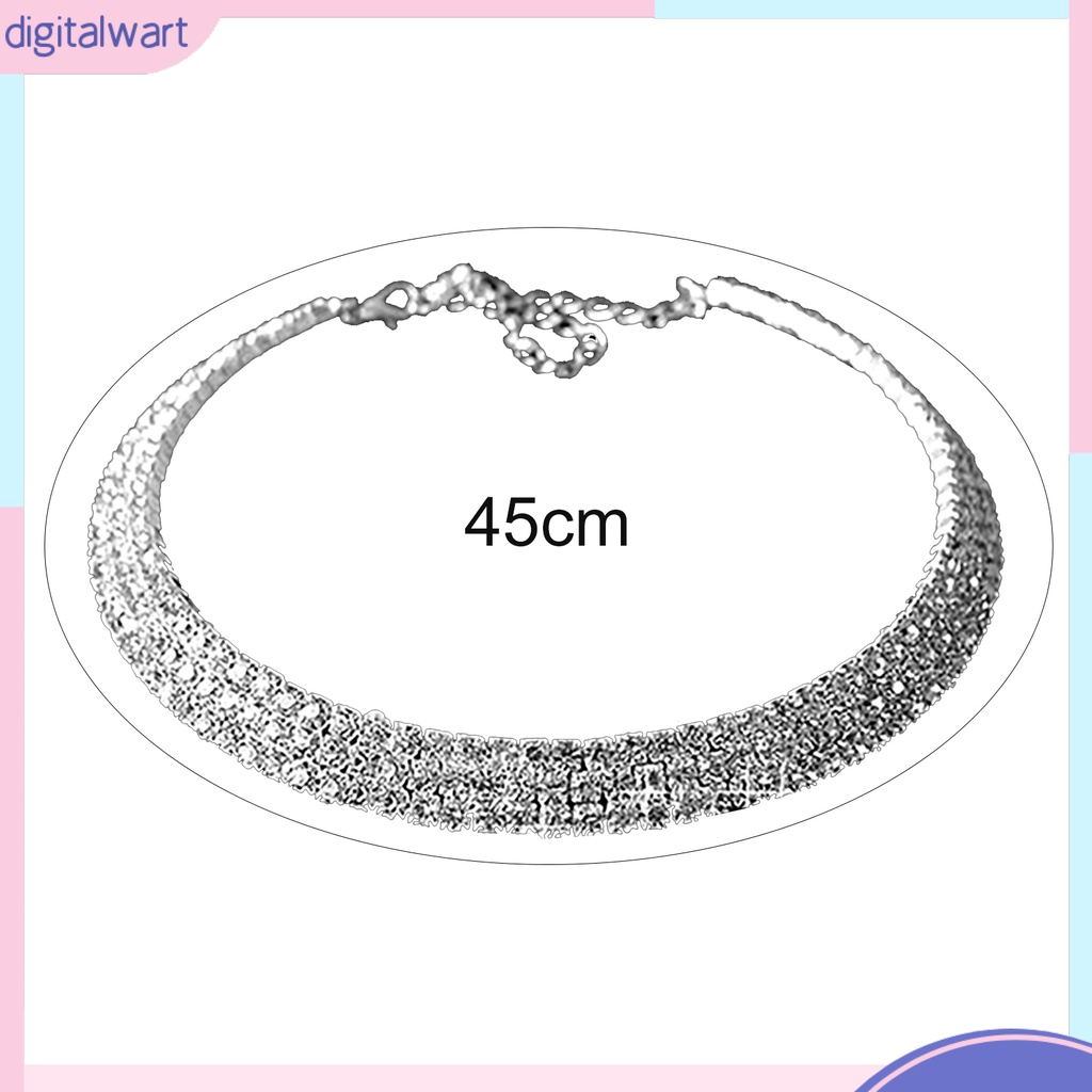 Vòng Cổ Choker Đính Đá Phong Cách Sang Trọng Thanh Lịch Dành Cho Nữ