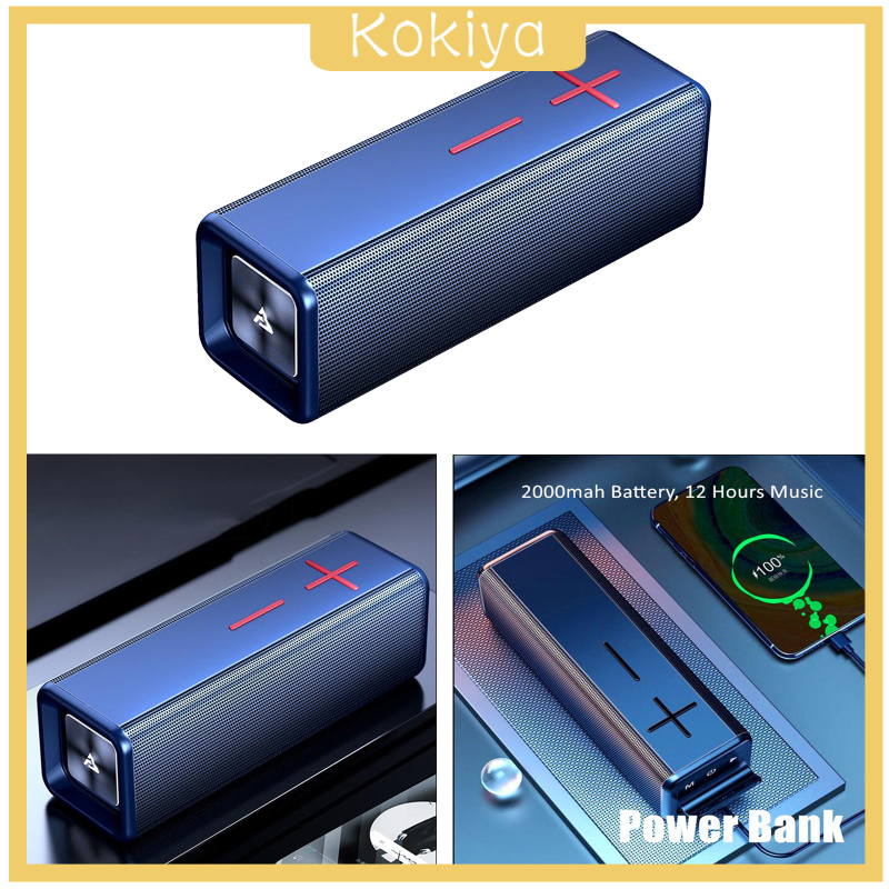 [KOKIYA]Portable 10W Bluetooth Subwoofer Speaker Multi-mode Play for Party Outdoors Blue