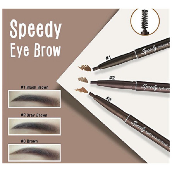 Chì Chân Mày Peripera Speedy Eyebrow Auto Pencil 002 Gray Brown 0.14G