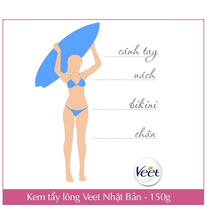 Kem tẩy lông Veet Nhật Bản dành cho da nhạy cảm