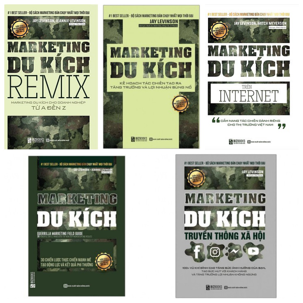 Sách - Combo 5 Cuốn  Marketing Du Kích