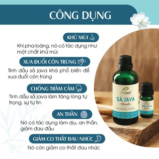 Combo 2 chai Tinh dầu Java & Tinh dầu Quế 24Care - (10ml/chai)