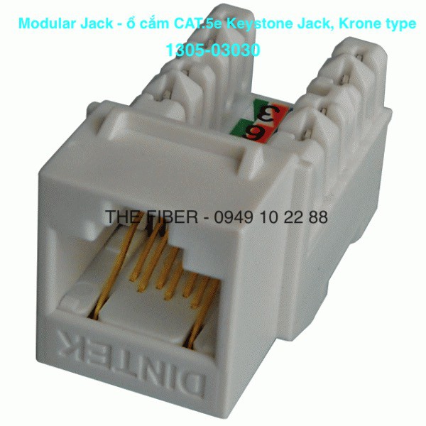 Modular Jack - ổ cắm CAT.5e UTP Keystone Jack, Krone type 1305-03030