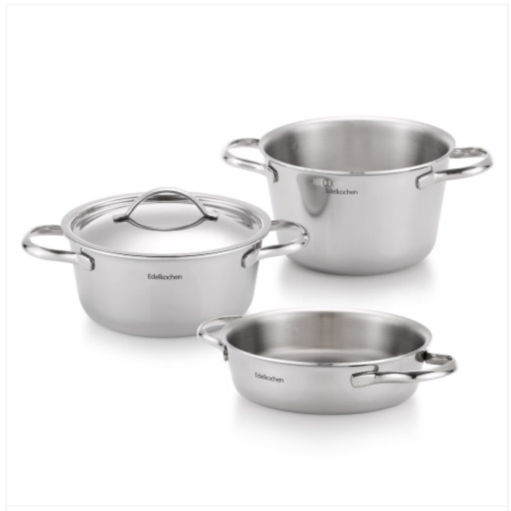 Bộ nồi mini Edelkochen 3 lớp màu 16cm