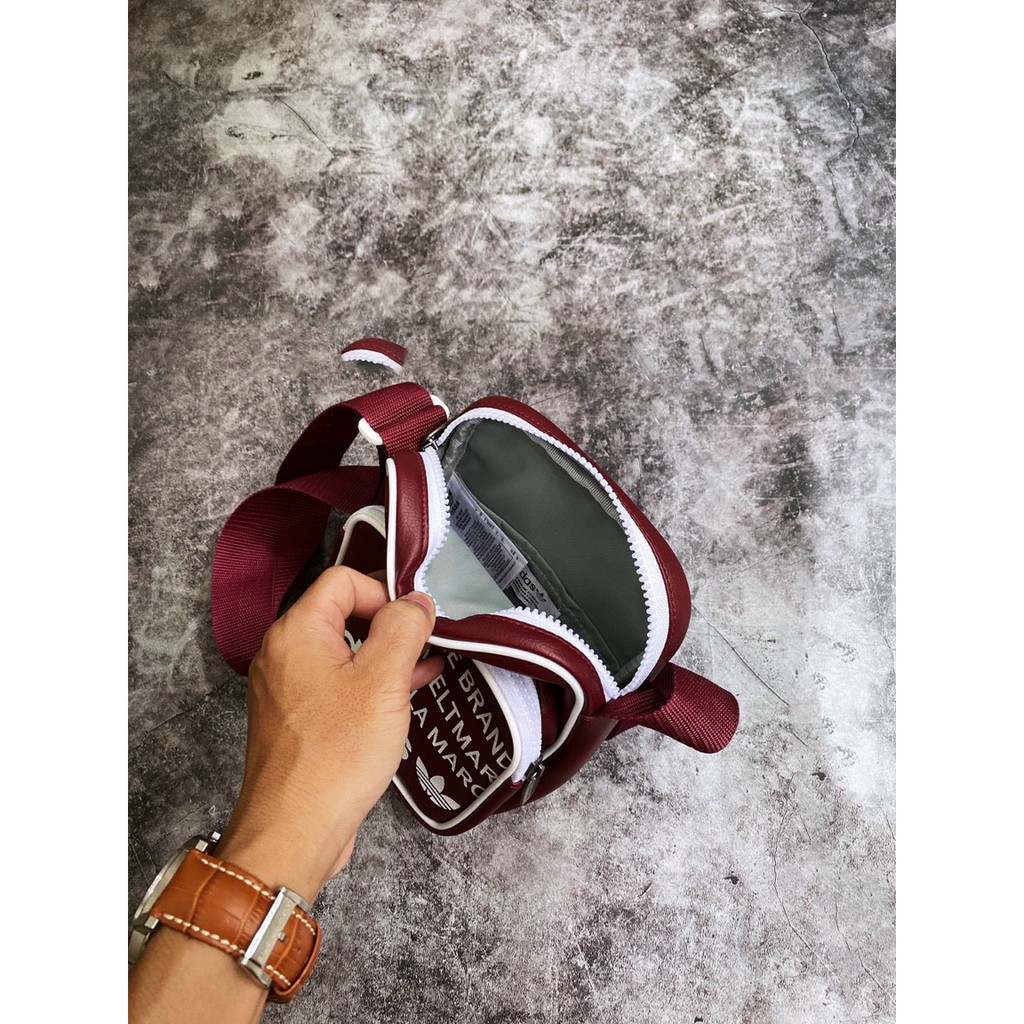 Túi đeo chéo nam nữ B191 ORIGINALS VINTAGE MINI BAG BURGUNDY