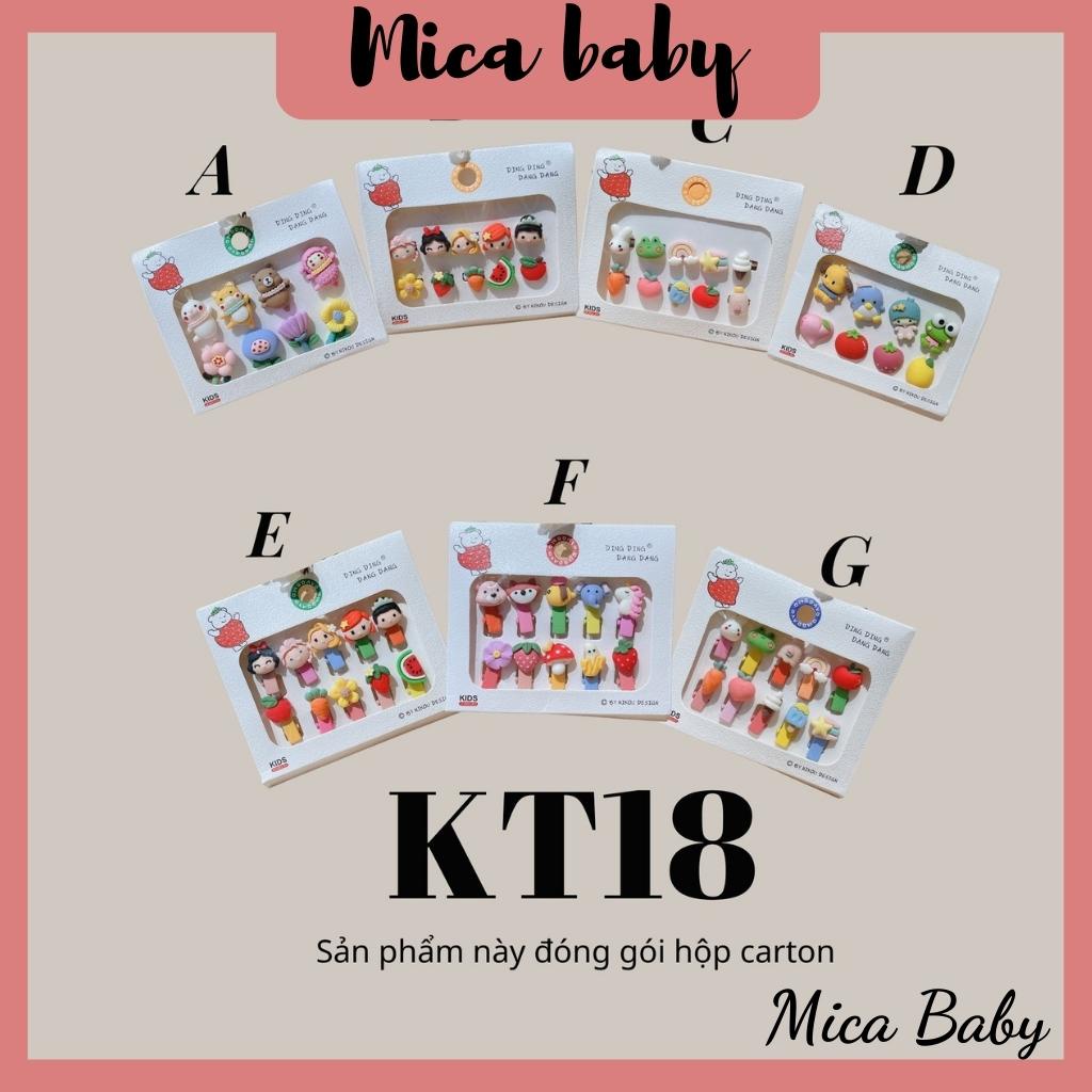 Set kẹp tóc, thun cột tóc cho bé hình động vật nhỏ dễ thương Mica baby KT18