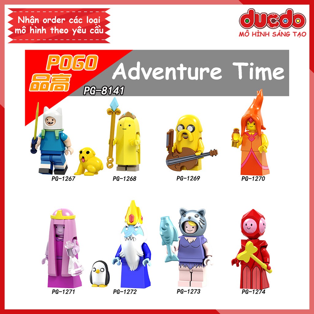 Minifigures các nhân vật Giờ Phiêu Lưu Adventure Time tuyệt đẹp - Đồ chơi Lắp ghép Mini Iron Man Mô hình POGO PG8141