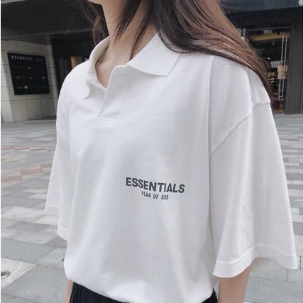 Áo polo ESSENTIALS, áo phông có cổ unisex ZUTEE nam nữ phong cách Hàn Quốc trẻ trung
