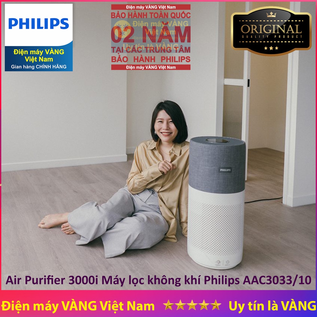 [Mã ELHA10 giảm 6% đơn 5TR] Máy lọc không khí Philips AC3033 dành cho diện tích trên 100 mét vuông