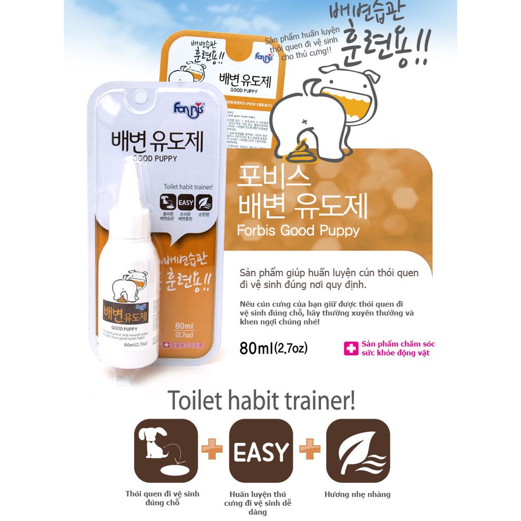 Dung dịch hướng dẫn đi vệ sinh đúng chỗ cho chó Forbis 80ml