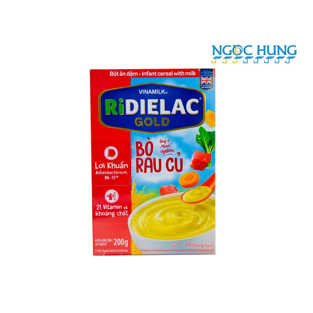 Bột ăn dặm RiDielac Gold hộp giấy 200g