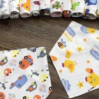 Khăn Yếm Tam giác ❤️ Tri ân khách hàng ❤️ [QUANAOTREEM] Khăn Yếm Tam Giác 100%cotton có cúc bấm cho bé