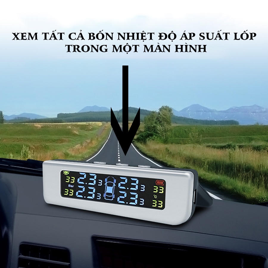 Cảm biến áp suất lốp ô tô xe hơi Carvietnam TPMS Cao Cấp Van Trong CHÍNH HÃNG chống Nước - Bảo Hành 12 tháng