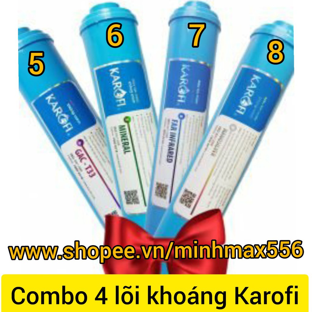 Combo 4 lõi khoáng KAROFI | GỒM : T33 - MIN - FAR - NANO