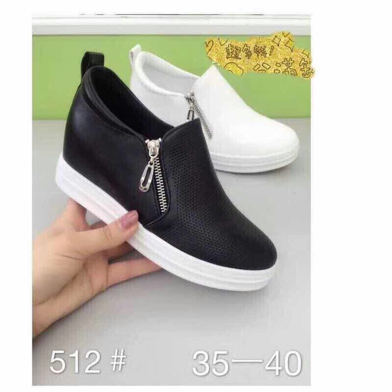 Giày nữ Slip on giày độn đế 2 màu đen trắng siêu hót hít