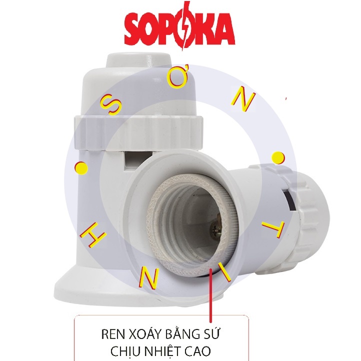 ĐUI ĐÈN đuôi CÔNG SUẤT CAO CHỐNG BÃO E27 SOPOKA ĐB500W
