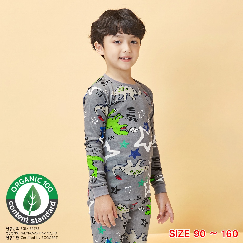 Đồ bộ tay dài quần áo thun cotton cho bé trai mặc nhà mùa thu đông dáng ôm Unifriend Hàn Quốc U1046