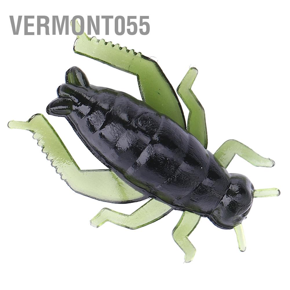 Vermont055 50 pcs Fishing Baits Fake Artificial Lure Green Soft Plastic Cricket Insects