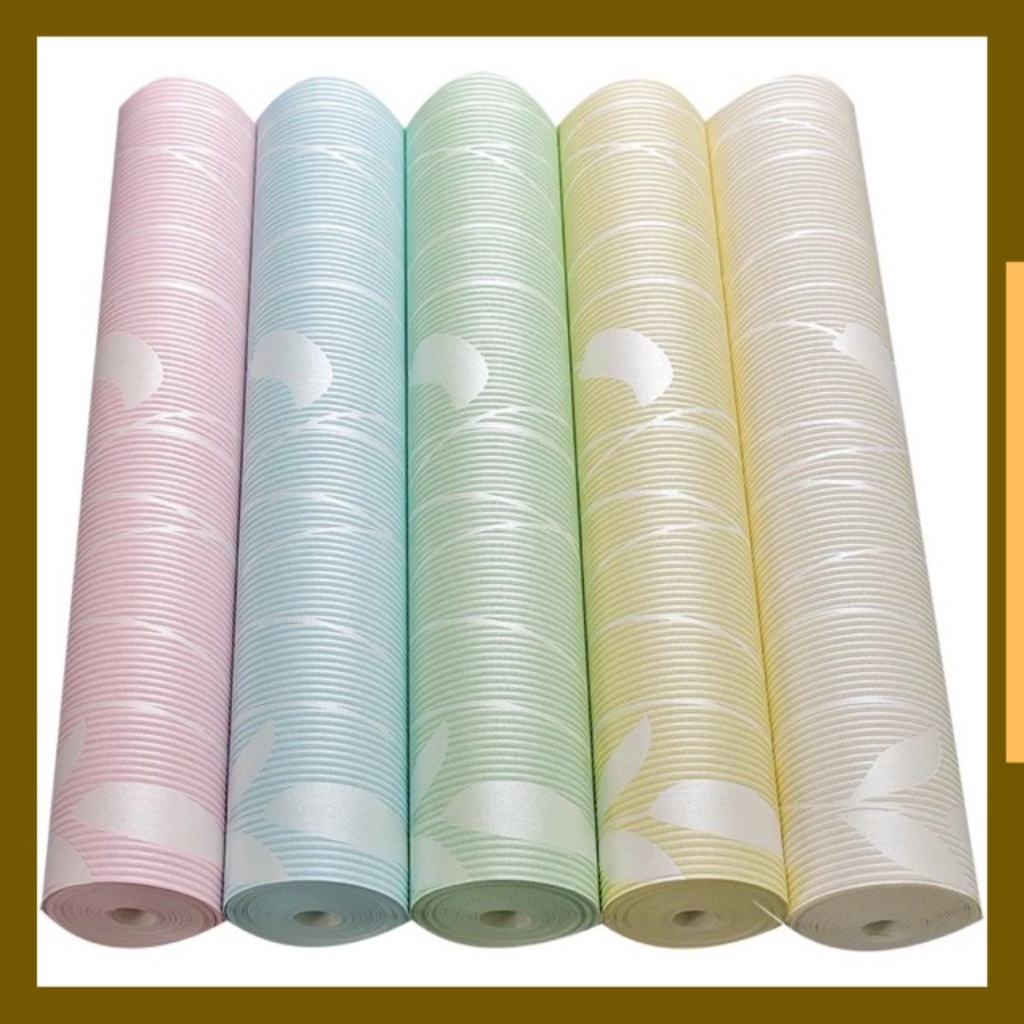 Giấy dán tường hoạ tiết lá 3D ( 10 m x53cm)(dùng keo sữa dán )