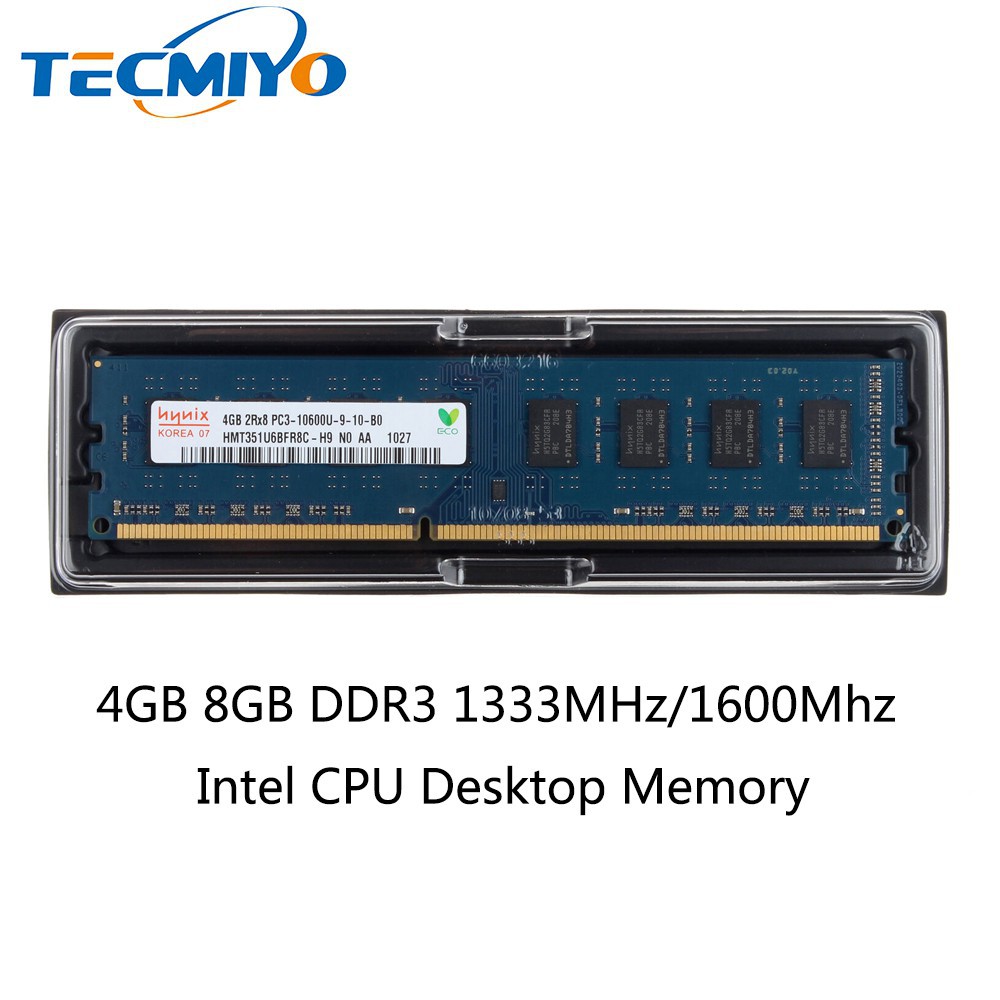 Ram máy tính 4GB/8GB 2RX8 PC3-12800/10600 DDR3 Bus 1333MHz/1600MHz 240pin DIMM Non-ECC