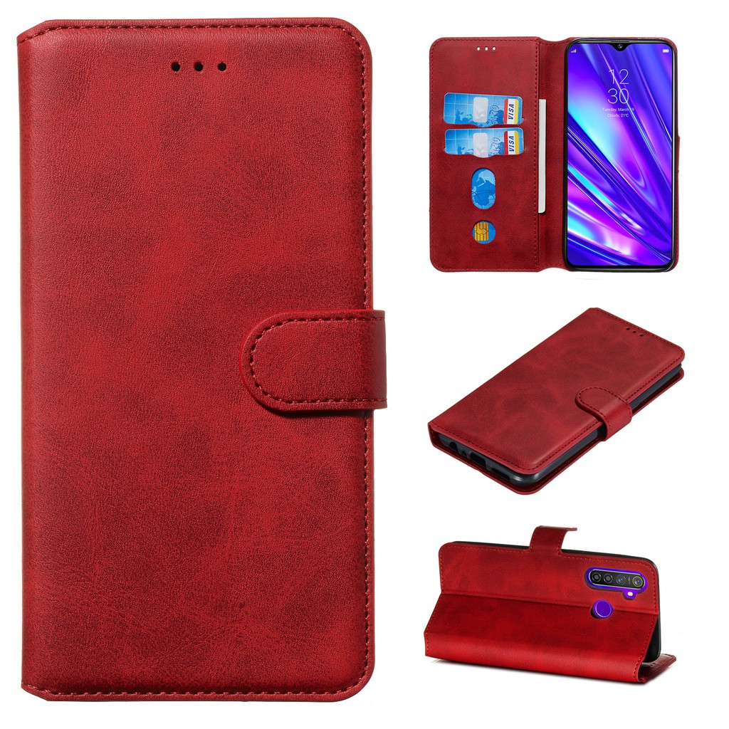 Bao da bò điện thoại nắp lật thời trang cho OPPO Realme C1 C2 A1K A1 A83 A3s A5 A59 F1s | BigBuy360 - bigbuy360.vn