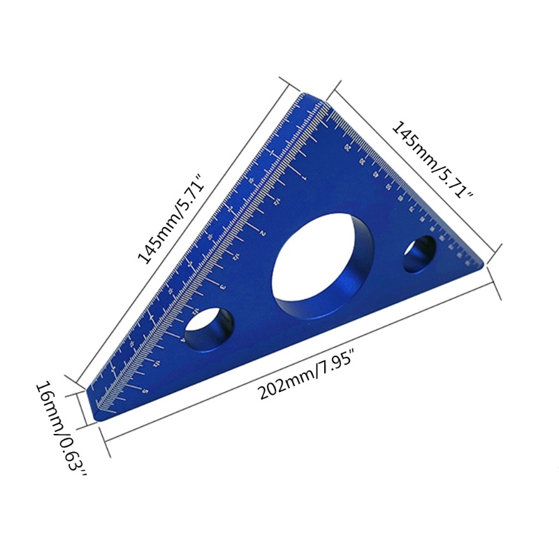 Thước Đo Góc 45 Độ Bằng Hợp Kim Nhôm Chất Lượng Cao
