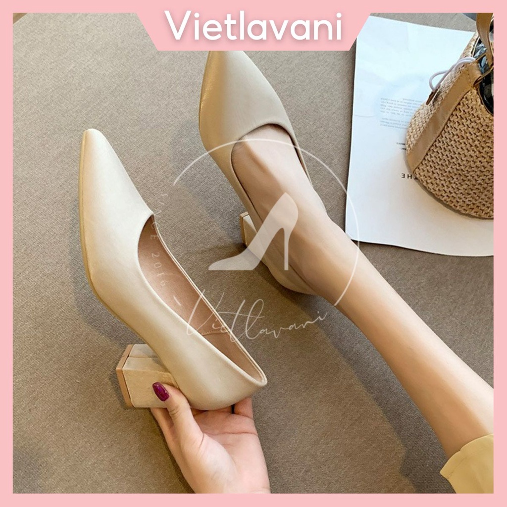 [Mã FAWEEKDAY2 giảm 10000 đơn 50000] Giày nữ XKC2 Big size 40 41 42 43, giày cao gót đế vuông 5 phân big size ngoại cỡ