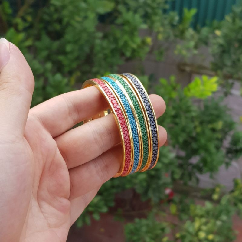 Vòng tay khảm da cá đuối phong thủy