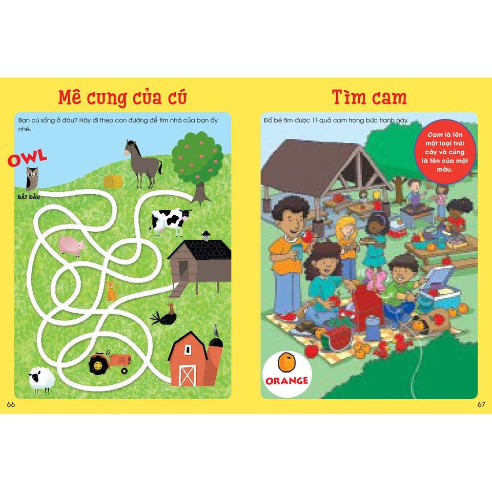 Sách The Big Fun Activity Book Á Châu Books sẵn sàng cho bé tớ trường ( 2 -7 tuổi )
