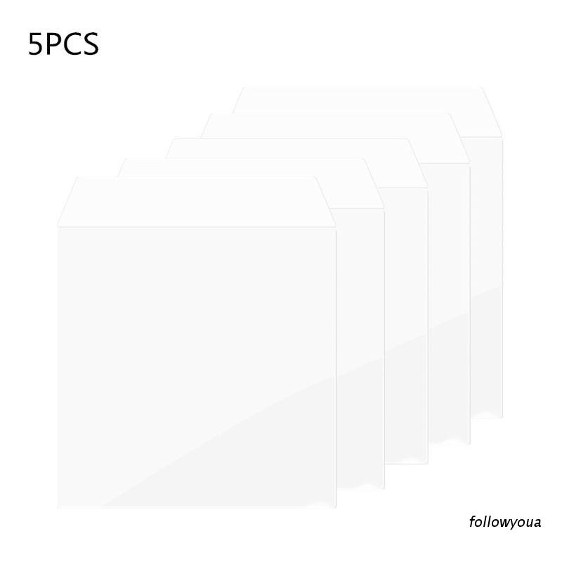 Set 5 Túi PVC Dày Bọc Bảo Vệ Hai Mặt Cho Đĩa Than 12&quot;