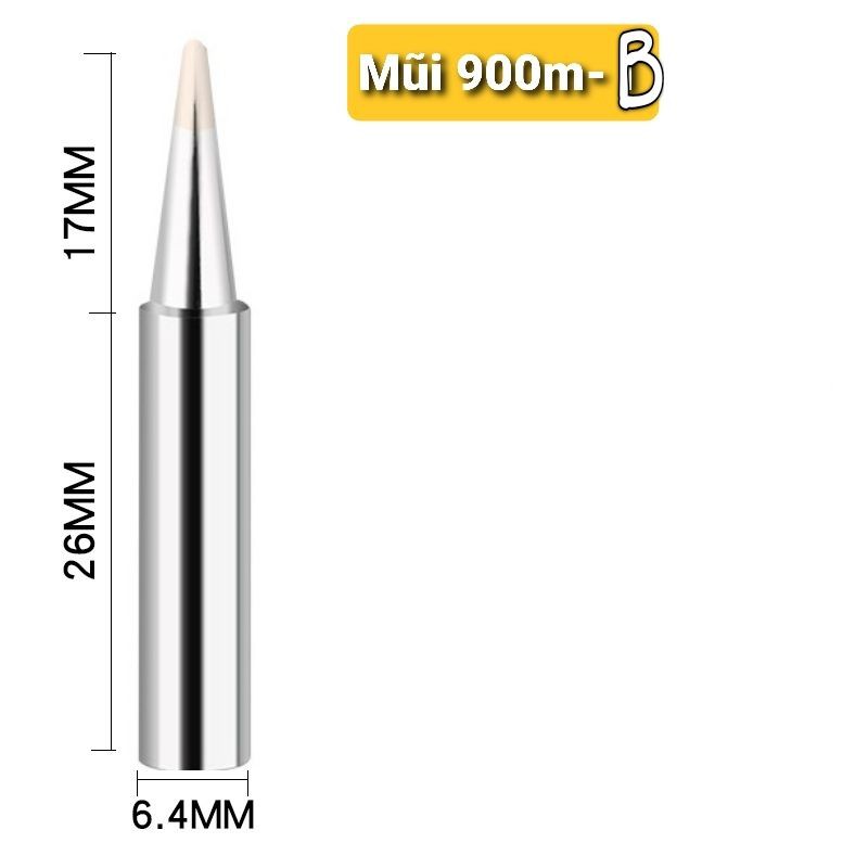 Mũi hàn (1 mũi) tq 936, 908, 806 -900m , Hakko 900M.Cao Cấp(mũi trắng)