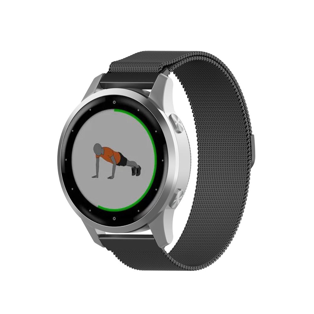 Dây Đeo Thay Thế Bằng Thép Không Gỉ Dạng Lưới Từ Tính Cho Garmin Vivoactive 4s