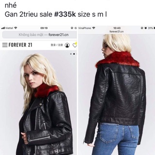 Áo da forever 21 1tr8 sale 335k
