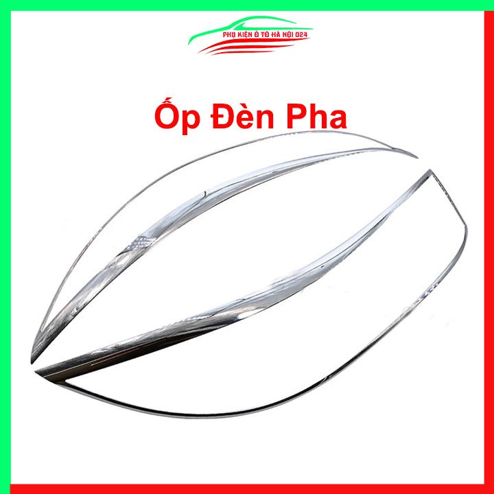 Ốp viền đèn pha hậu mạ crom Kia Sedona chống trầy trang trí bảo vệ xe