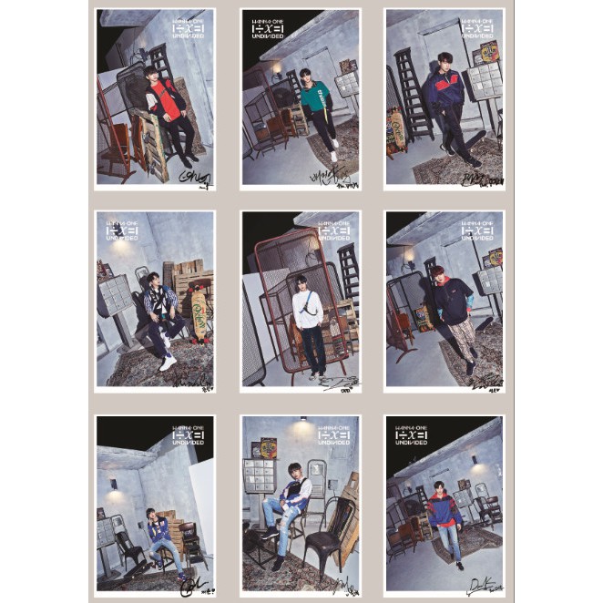 Lomo Card WANNA ONE 1÷x=1 (UNDIVIDED) + LIGHT Có chữ ký