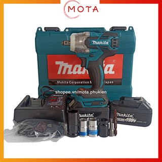 Máy siết bulong Makita 2 pin 199V không chổi than kèm phụ kiện bắn vít