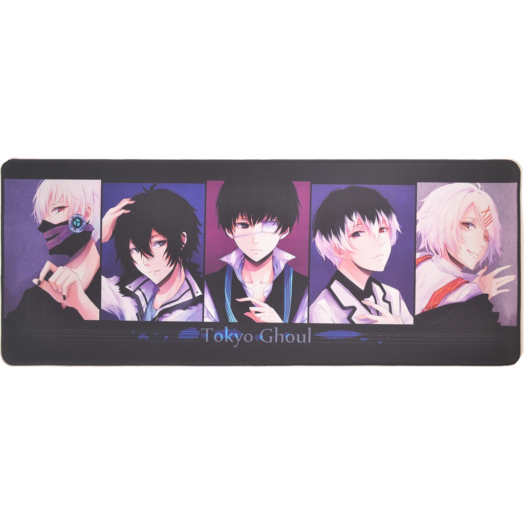 Bộ combo Lót chuột 80x30cm + Huy hiệu Anime 5.8cm - Tokyo Ghoul [CB]