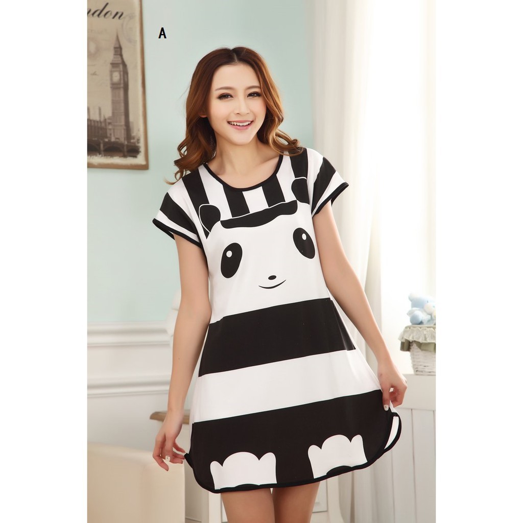 Women Pajamas Sleepwear Nightwear Sleep Dress Cartoon Evening Dress | BigBuy360 - bigbuy360.vn