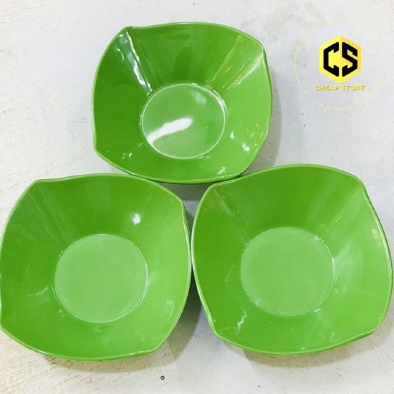 Tô vuông nhựa melamine an toàn, bát phíp vuông, tô chè Việt Nhật 6835