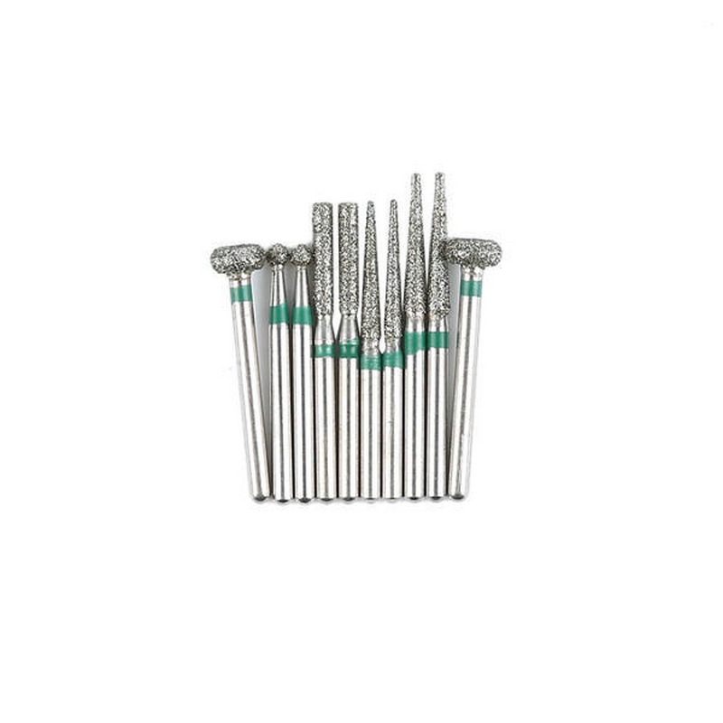 Set 10 mũi khoan kim cương FG 1.6mm tốc độ cao dùng trong nha khoa
