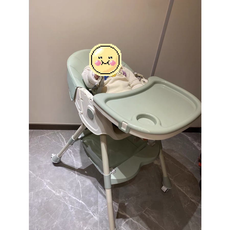 GHẾ ĂN DẶM CAO CẤP V- BABY 909 MẪU MỚI 2022 CÓ BÁNH XE GẤP GỌN NGÃ TỰA LƯNG VÀ V- BABY 808