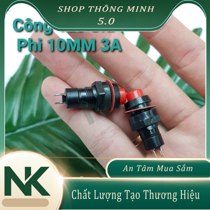 Công Tắc Bật Tắt Nguồn 3A 10MM Nút Nhấn Giữ On Off